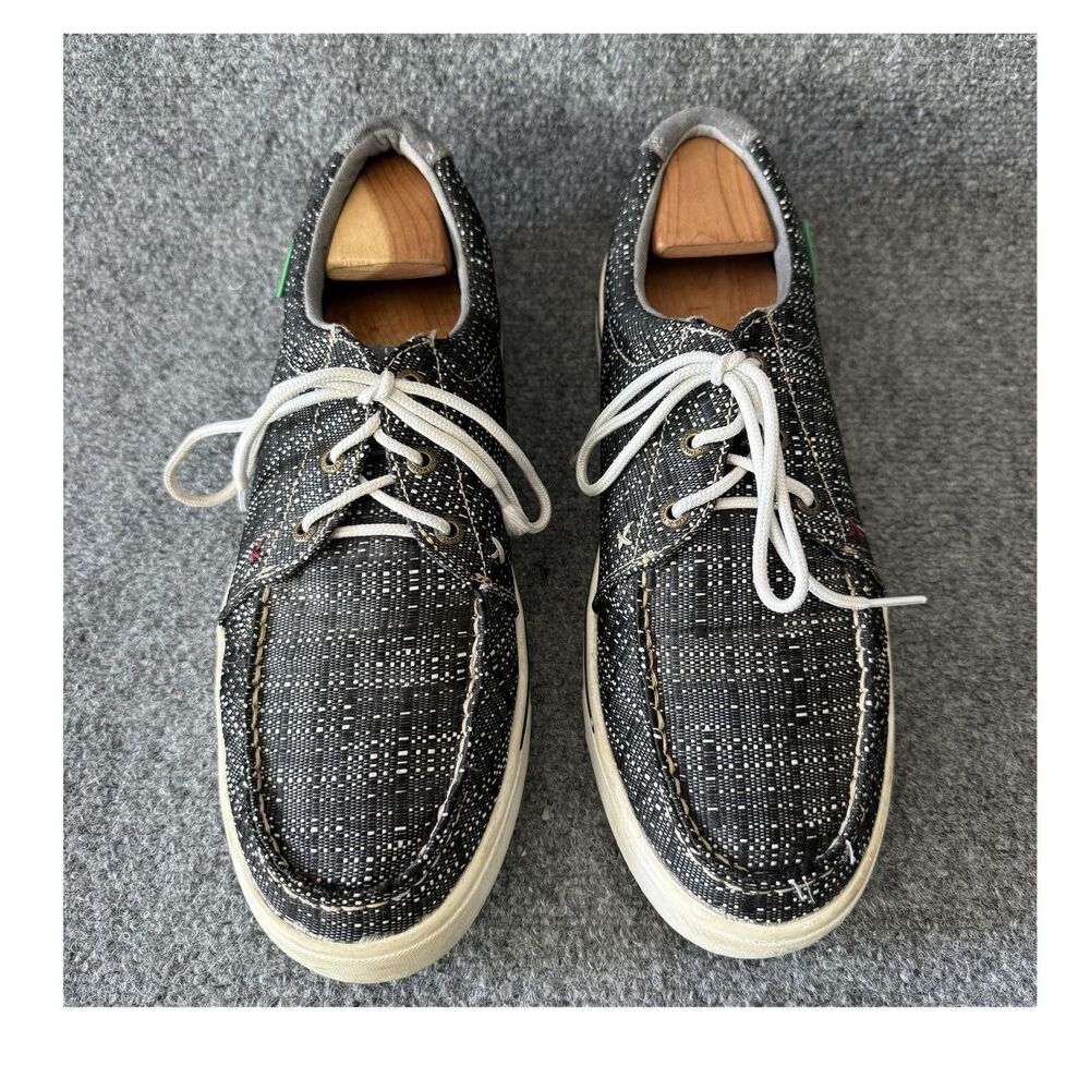 Twisted X Men's Eco Kicks Black Lace-Up Sneakers 10.5 M Casual Athletic MCA0033
